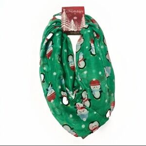 Falls Creek Christmas Scarf infinity scarf Penguins winter hat snowflake holiday